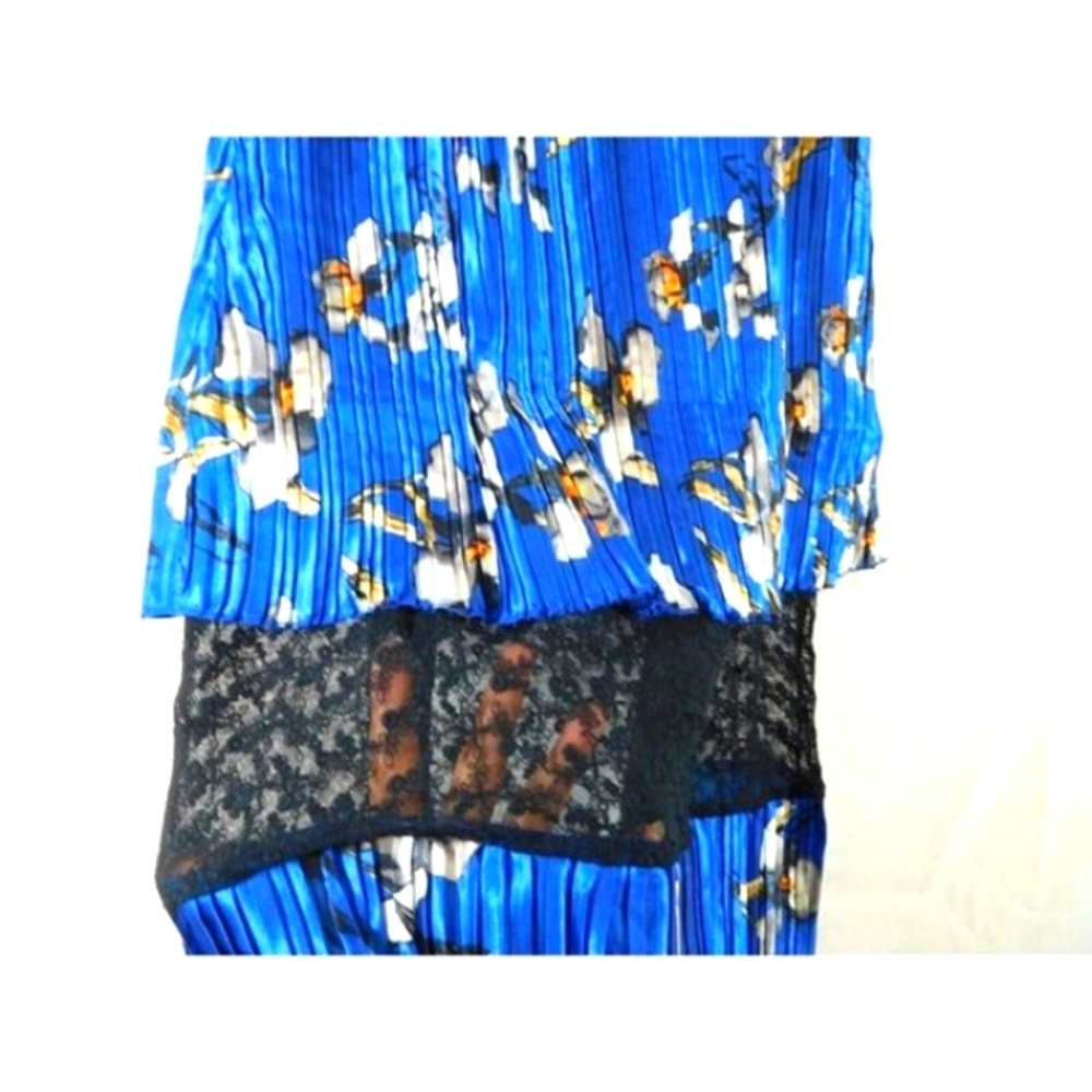 FOXIEDOX Lace Midi Dress Blue Floral Flowers Women Teen New NWT 6 MenWomenStyles - Picture 11 of 12